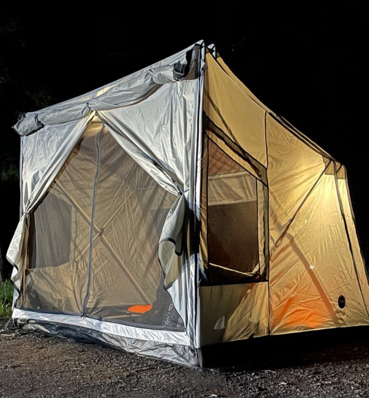 Quick Deploying Gray Ground Tent