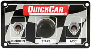 Dirt Car Ignition Control Panel Includes Start Button, Waterproof Ignition & Accessory Switch Height: 2-1/2" Width: 4-5/8"