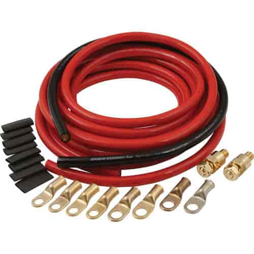 Battery Cable Kit 15" Red #4 Gauge power cable