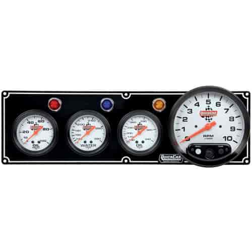 Standard 3-1 Gauge Panel Oil Pressure/Water Temp/Oil Temp/Tachometer Black