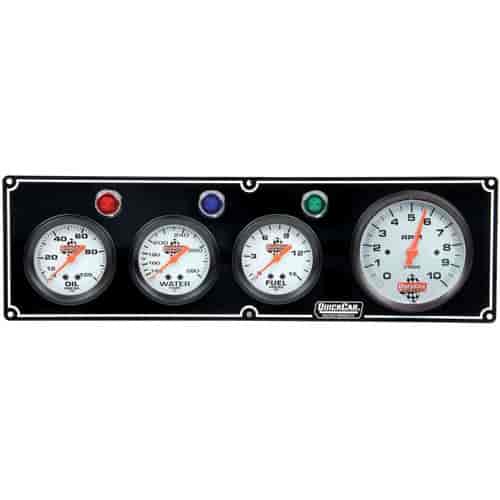 Standard 3-1 Gauge Panel Oil Pressure/Water Temp/Fuel Pressure/Tachometer Black