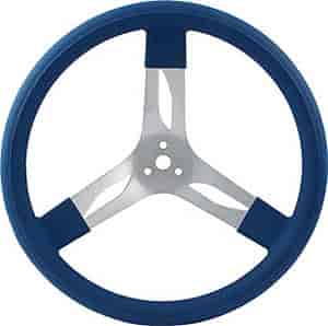 Aluminum Steering Wheel 17" Blue Grip