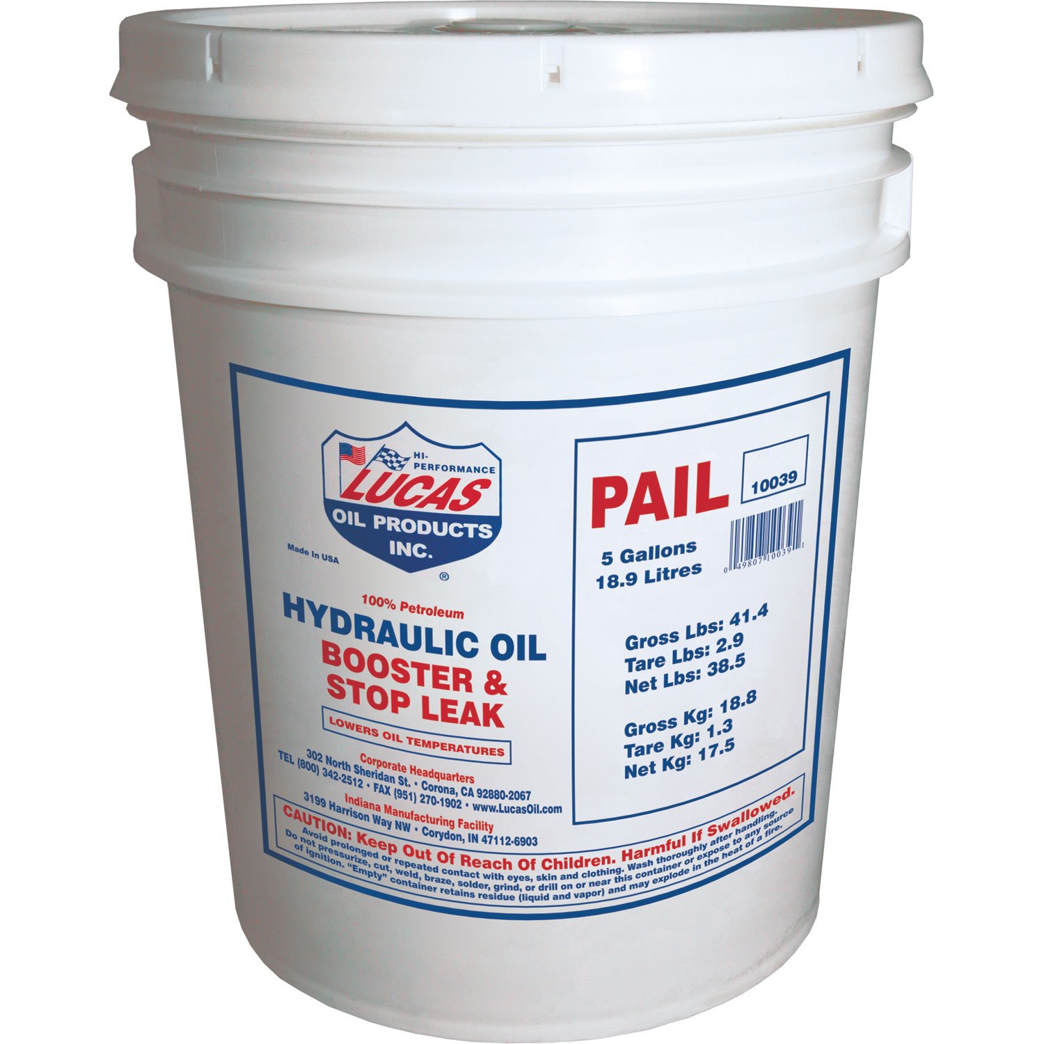 10039 Hydraulic Oil Booster/Stop Leak 5-Gallons