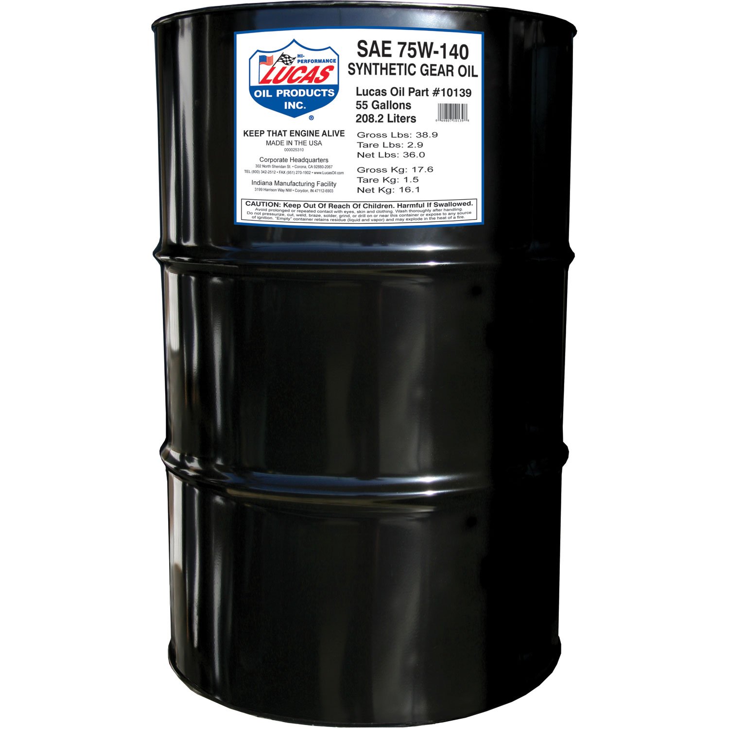 Synthetic SAE 75W-140 Trans/Diff Lube 55Gal Drum