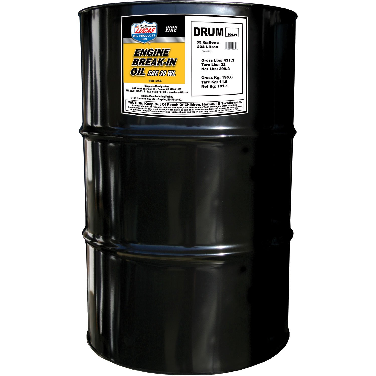 20W-50 Break-In Oil 55 Gallon Drum