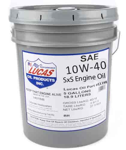 10W40 High-Performance Synthetic Blend SxS Engine Oil - 5 Gallon Pail