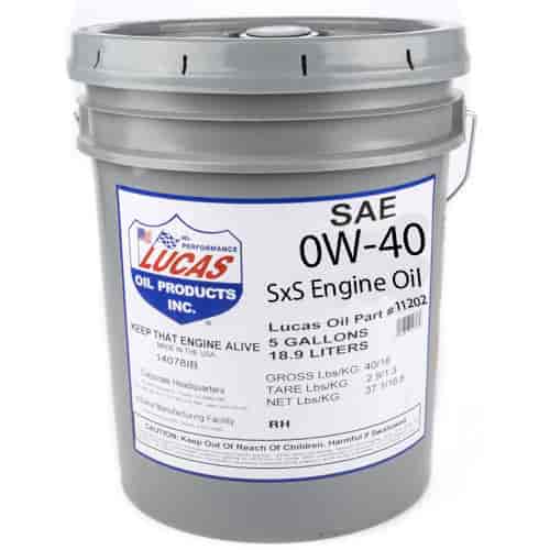 0W40 High-Performance Synthetic SxS Engine Oil - 5 Gallon Pail