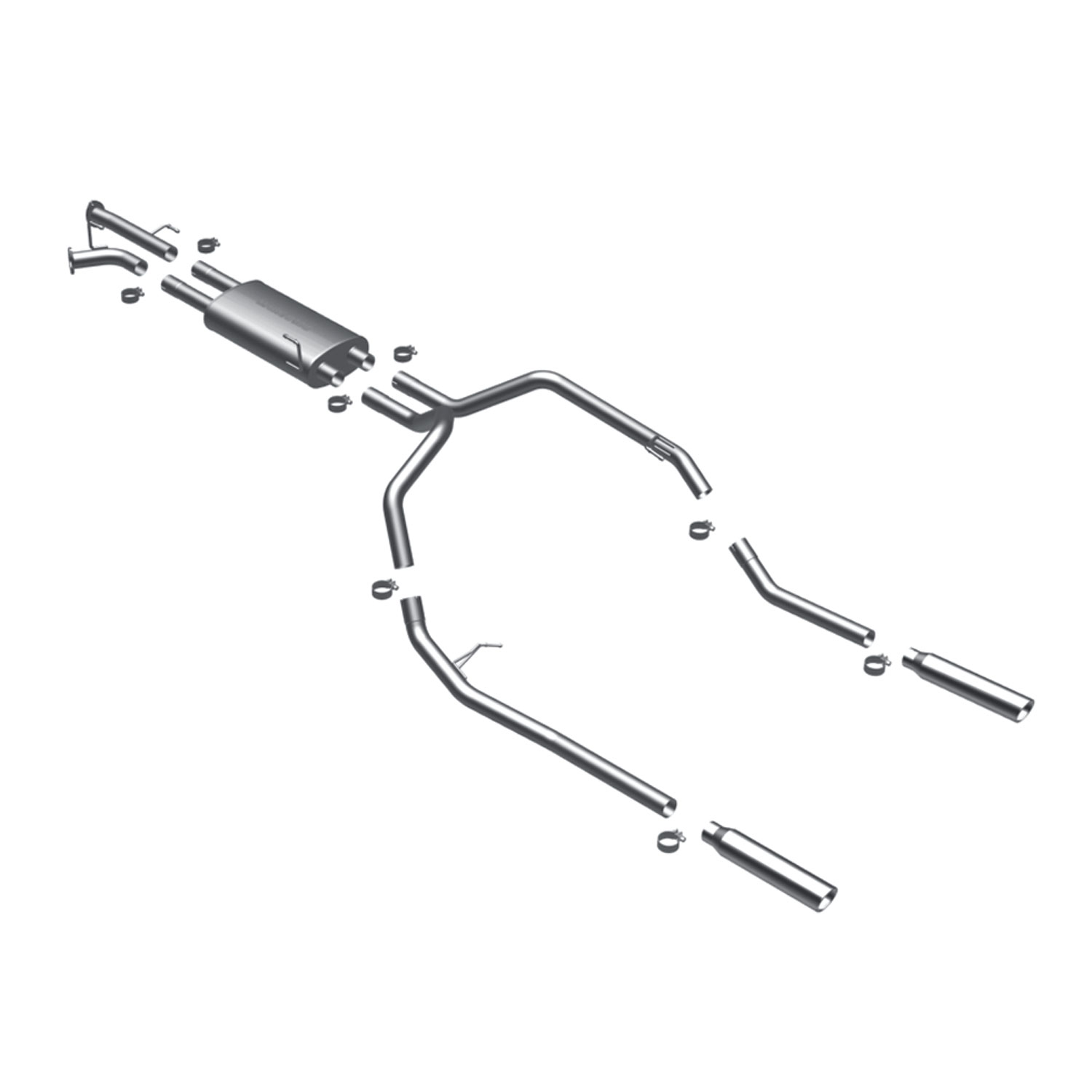 MF Series Cat-Back Exhaust System 2007-08 Tundra 5.7L (Standard Cab, 78.7" Bed)