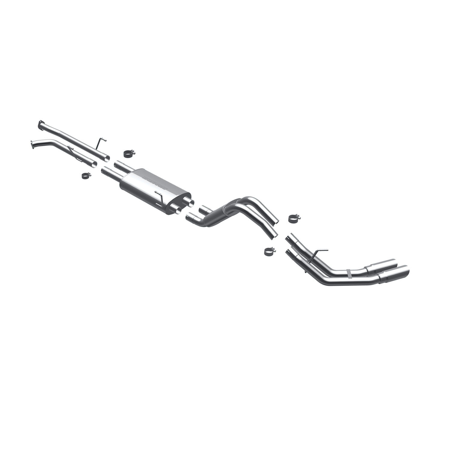 MF Series Cat-Back Exhaust System 2007-09 Tundra 4.7L (Extended Cab, 78.7" Bed)