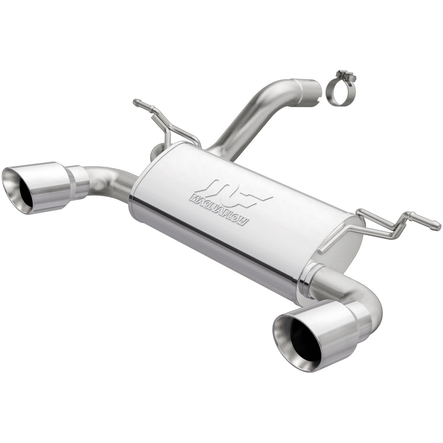 MF Series Axle-Back Exhaust System 2018-2019 Jeep Wrangler JL 2.0L, 3.6L - Polished