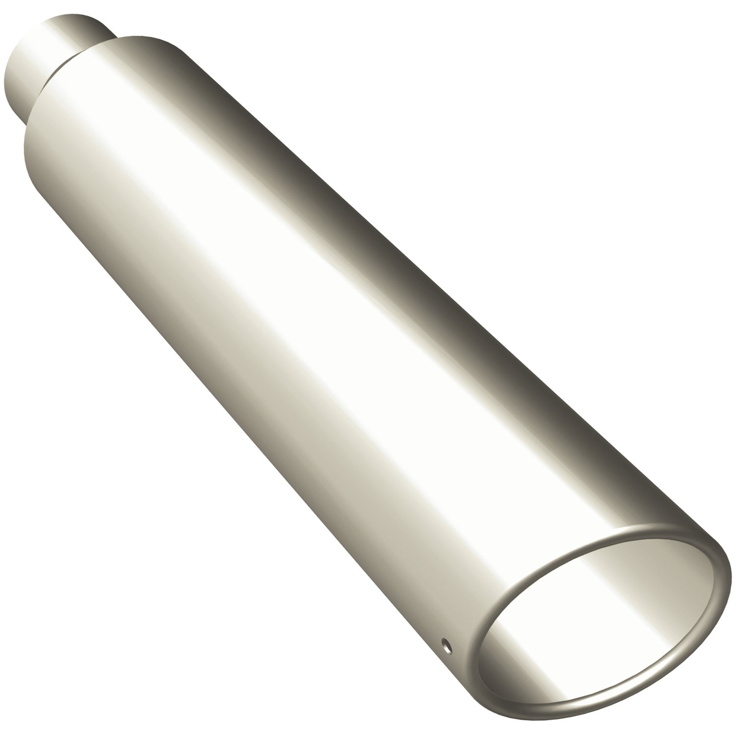 Stainless Steel 18" Long Rolled Angle Cut Exhaust Tip w/ 2.5" Inlet & 4" Outlet