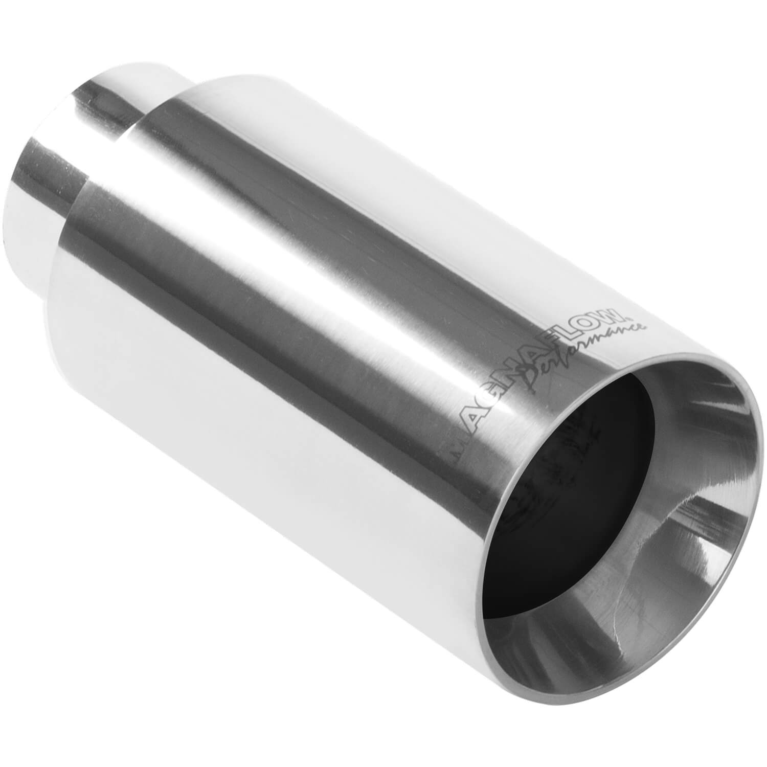 Polished Stainless Steel Weld-On Single Exhaust Tip Inlet