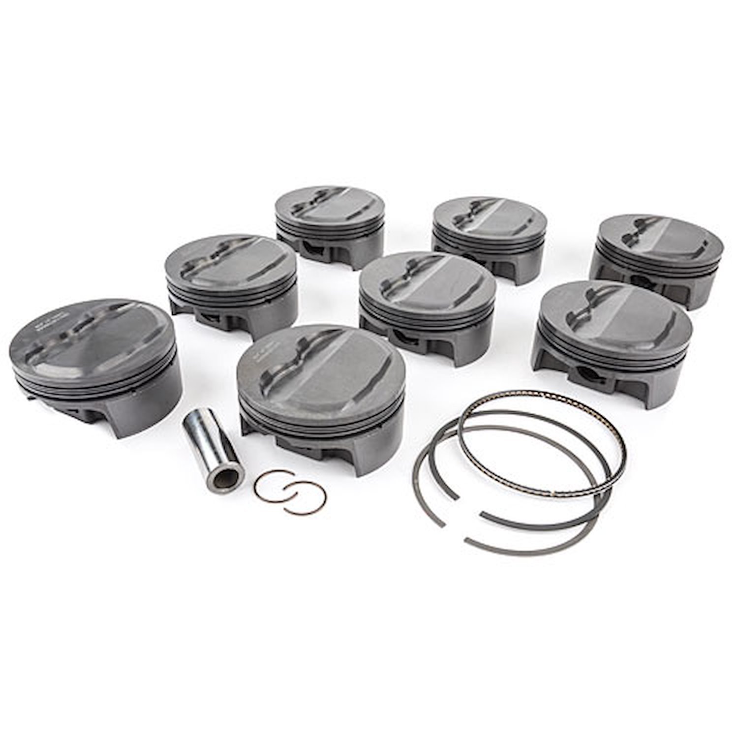 Small Block Chevy PowerPak Piston & Ring Kit Forged 4032 High Silicon Low Expansion Aluminum Alloy