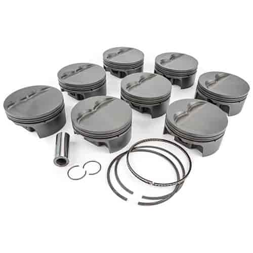 Big Block Chevy PowerPak Piston & Ring Kit Forged 4032 High Silicon Low Expansion Aluminum Alloy
