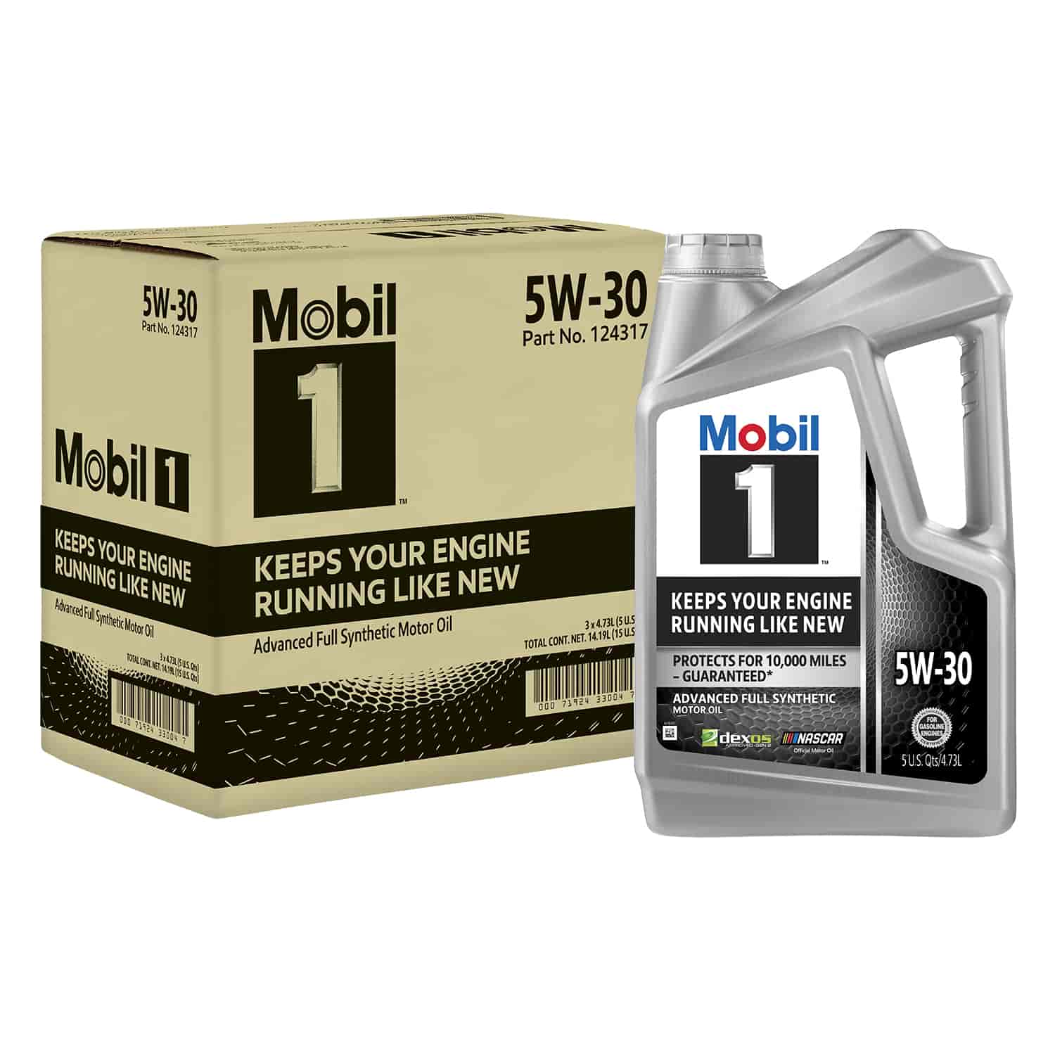 Mobil 1 124317: Full Synthetic Engine Oil 5W30 - JEGS