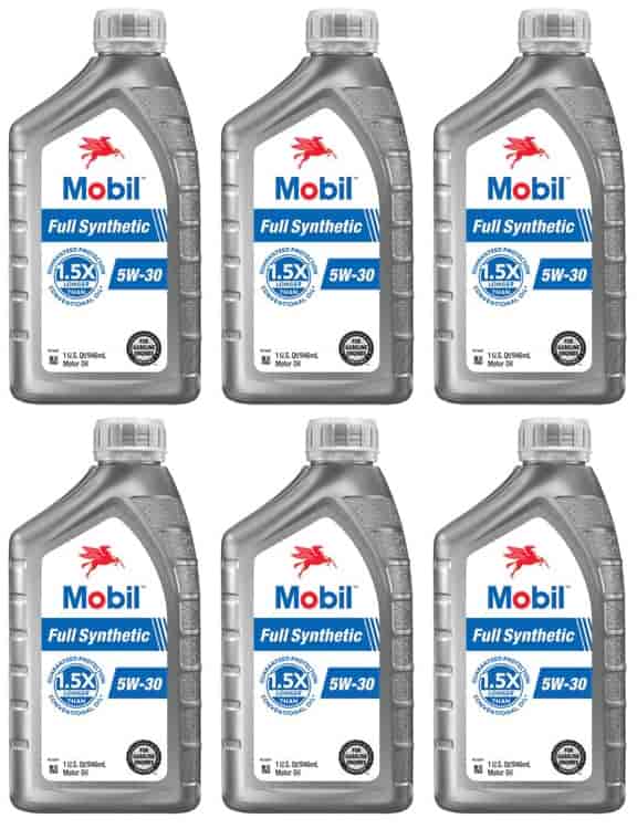 Mobil Full-Synthetic Engine Oil 5W30 6-Quarts (1 Case)