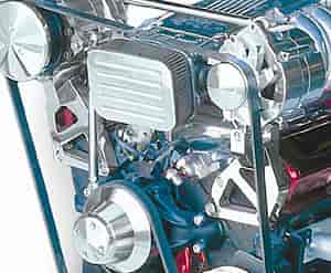 Small Block Chevy High-Mount Serpentine Kit 1969-Up Cast Iron or Aftermarket Aluminum Heads