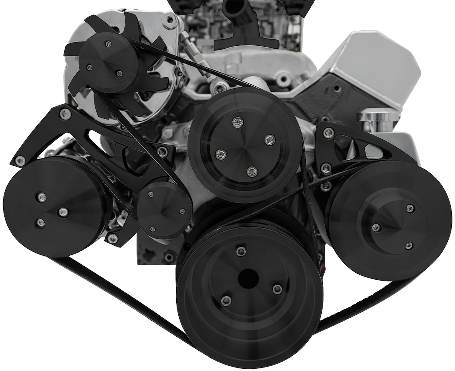 SBC Serpentne Kt LWP Power Steerng Pump Long Water Pump Alternator