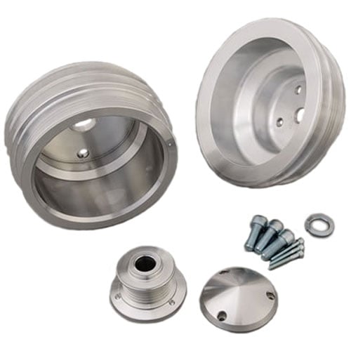 GM Late Model Pulley Set - Power & Amp Series 1985-87 305-350 Chevy/GM Small Block