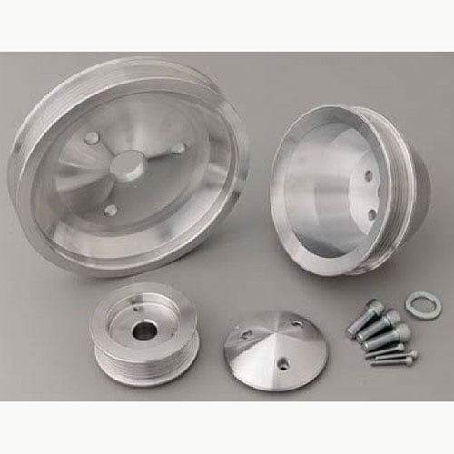 Serpentine Conversion Pulley Set - High Water Flow Ratio Small Block Chevy