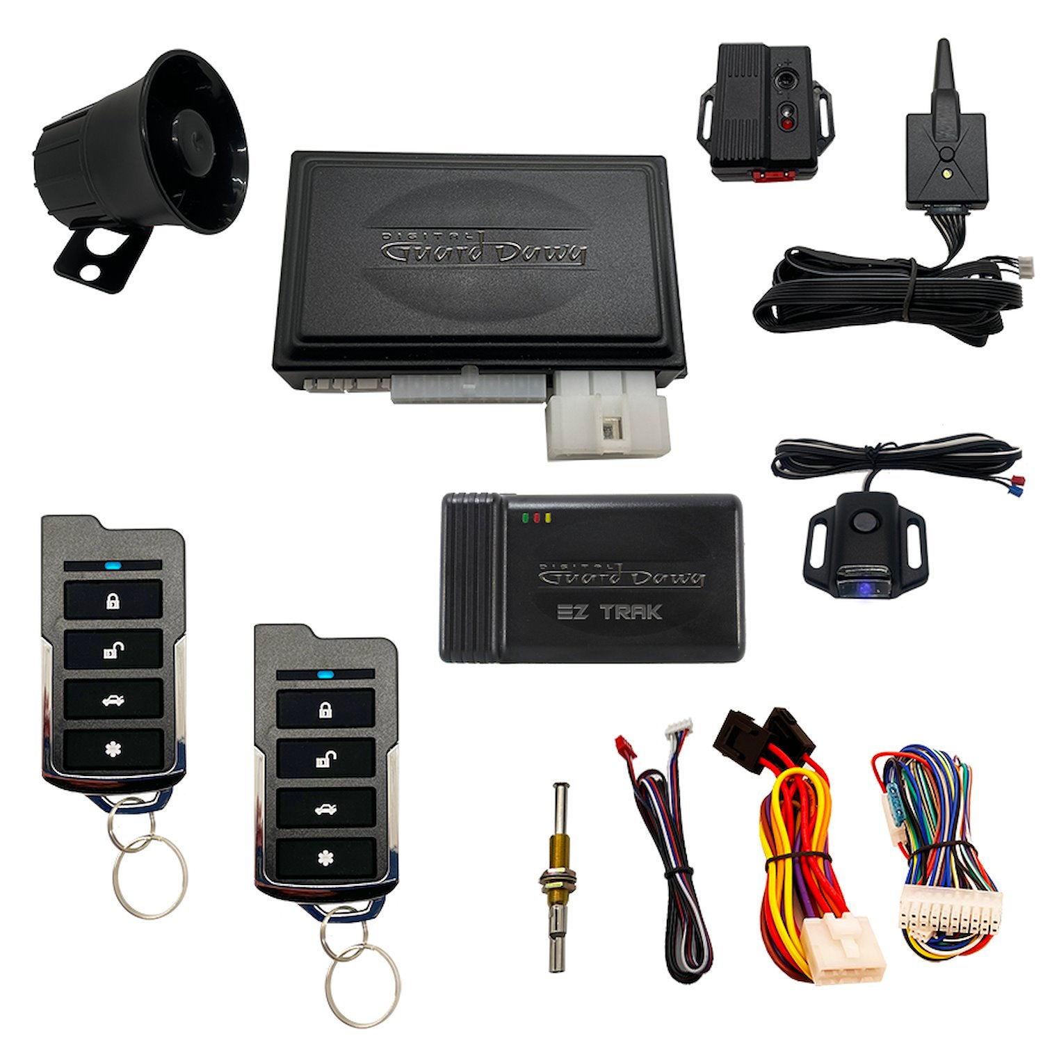 DGD-KY-ALM-RS1-EZ Keyless Entry, Alarm System, and Remote Start, 1-Way, w/ Smart Phone EZ-Tracking