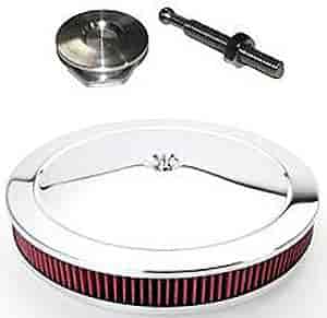 Fastener/Air Cleaner Kit Includes: Polished Aluminum Quick-Latch and 4" Stud