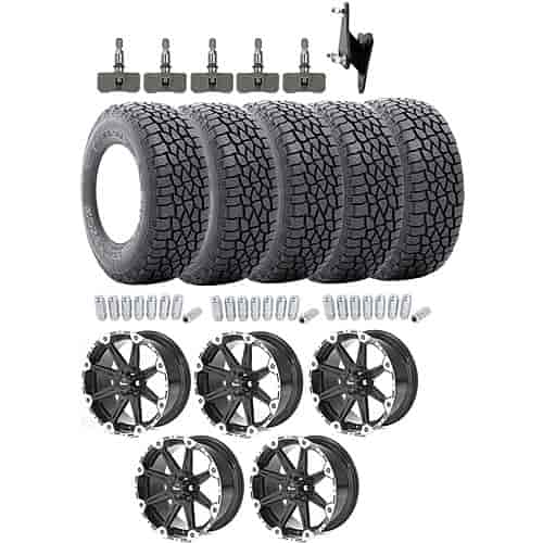 Jeep JK 17" Wheel and Tire Kit Includes: (5)17" x 8.5" Torque Wheels