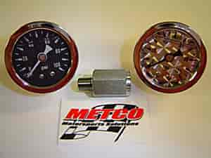 Fuel Rail Adapter and Gauge MFF0002 Adapter W/100PSI Gauge