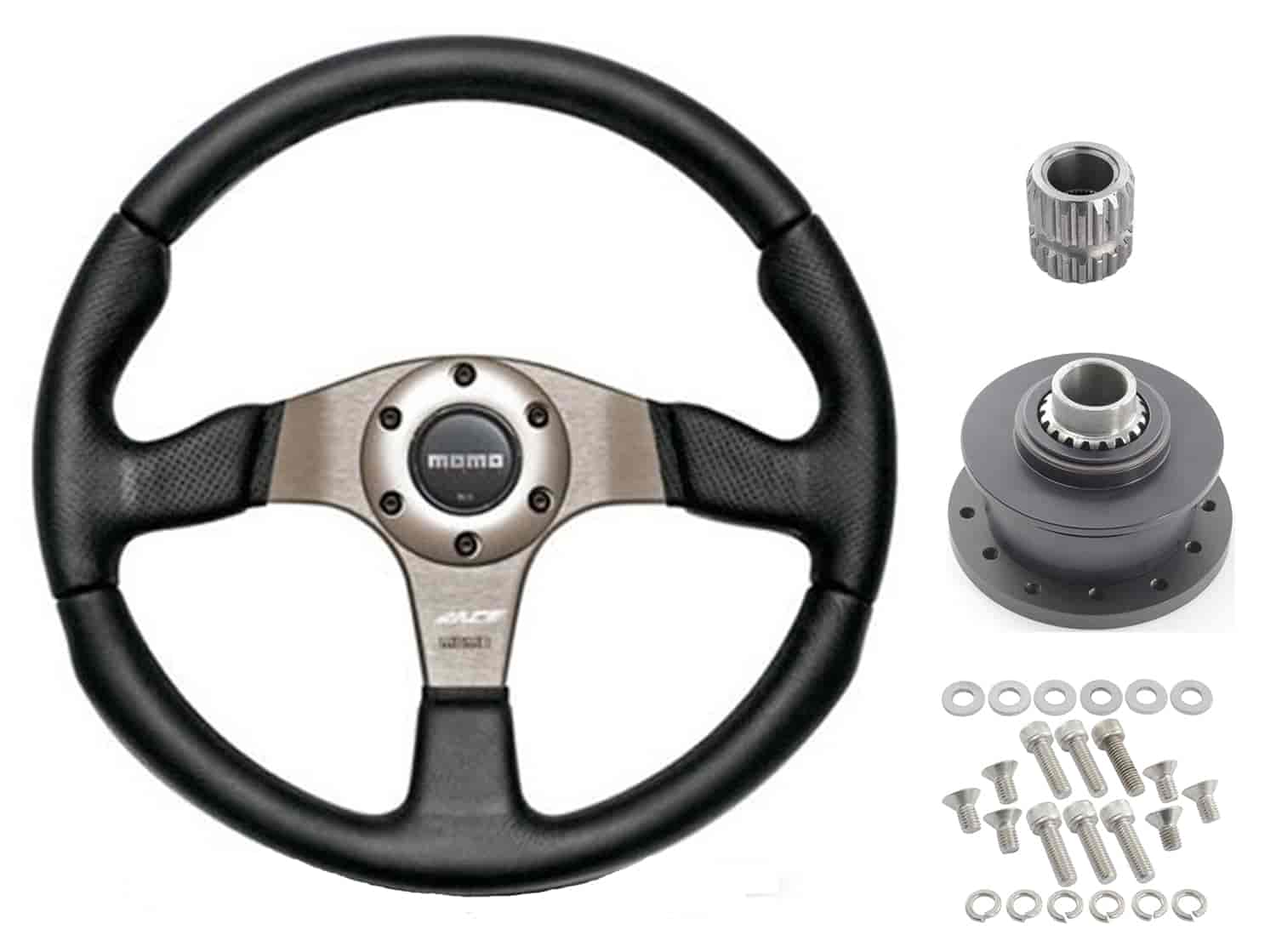 Race Steering Wheel 350mm/13.780 in. Diameter W/Quick Release Kit