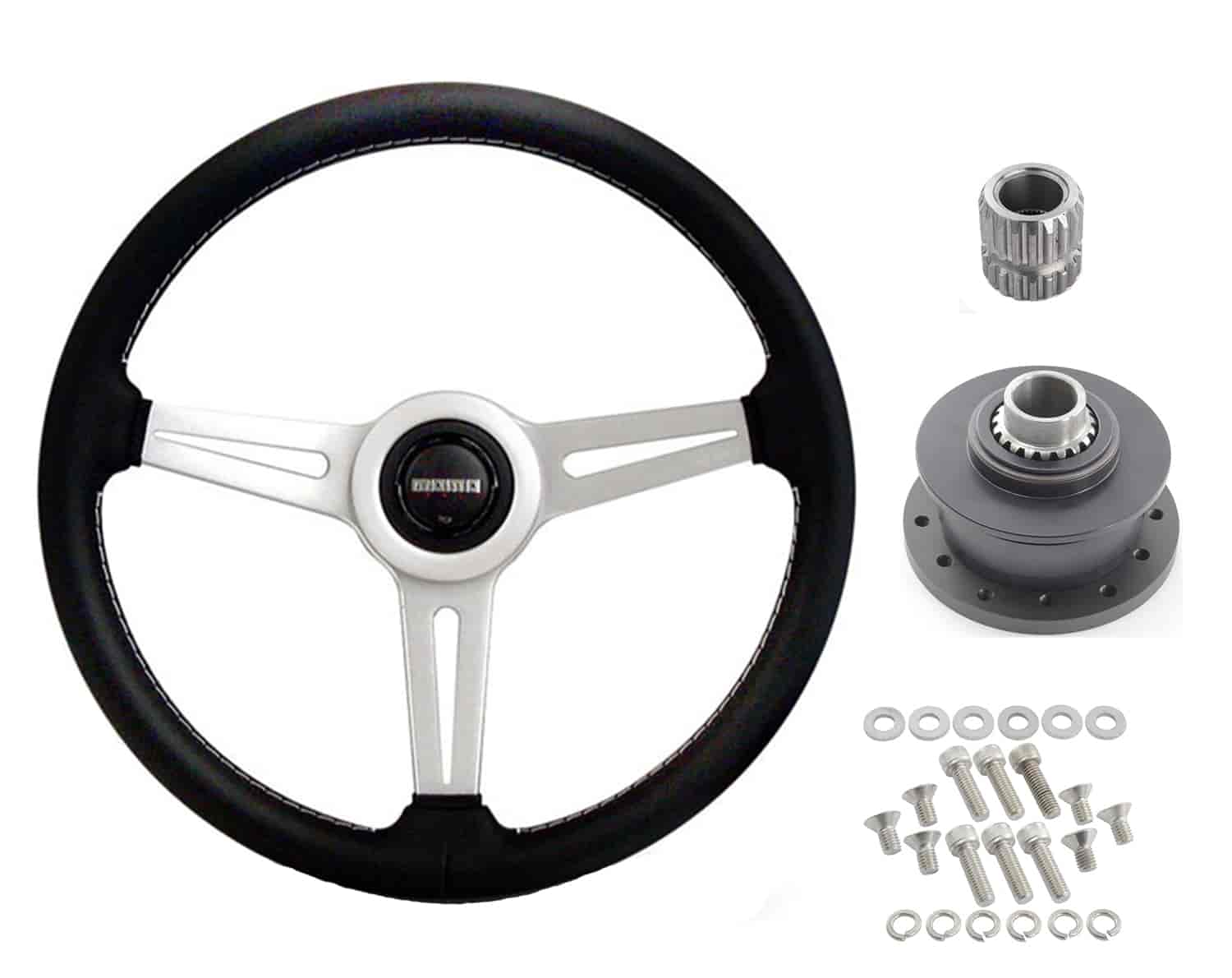 RETRO Steering Wheel 360mm/14.170 in. Diameter W/Quick Release Kit