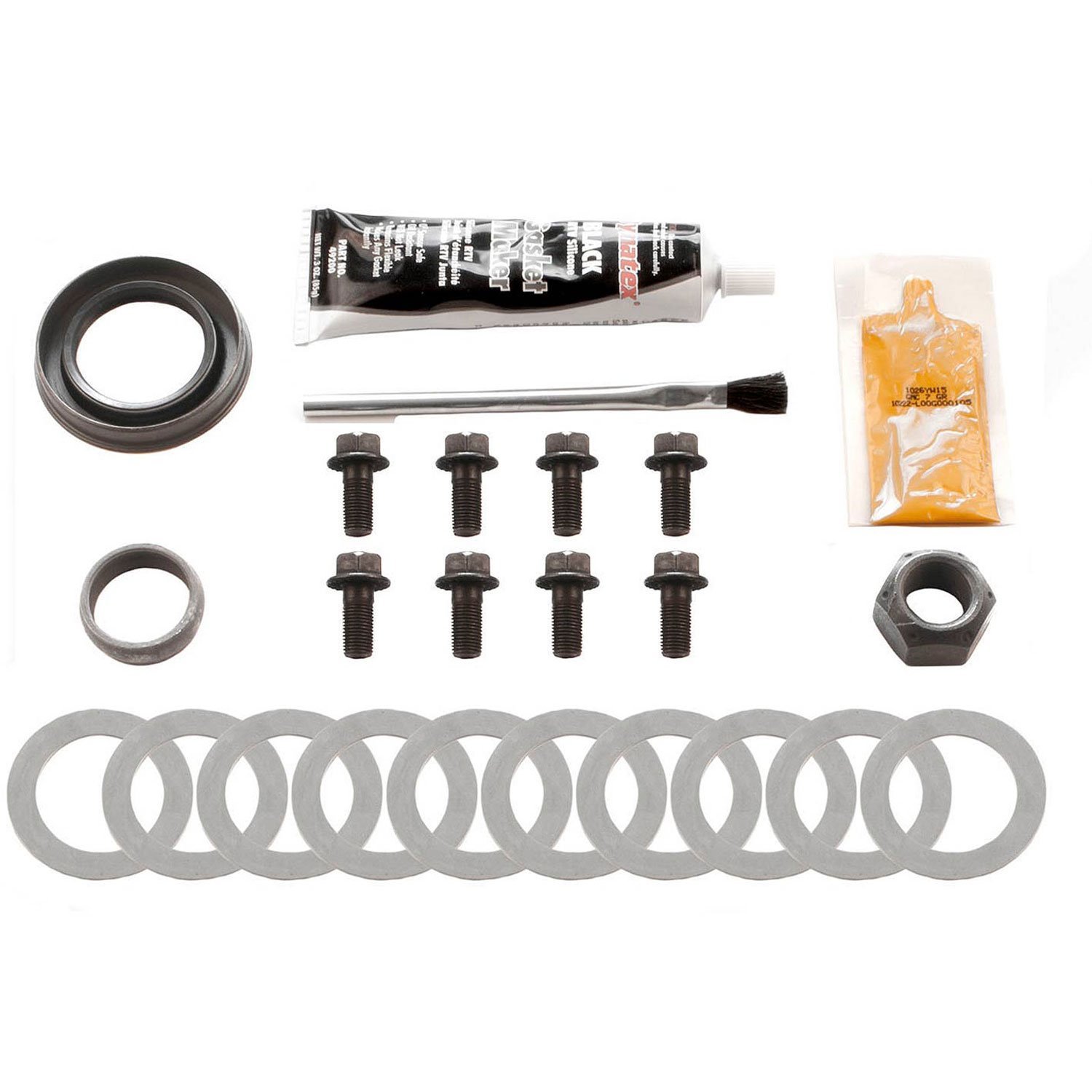 Ring And Pinion Installation Kit; Incl. Pinion-Carrier Shims/Pinion Nut/Ring Gear Bolts/Marking Comp