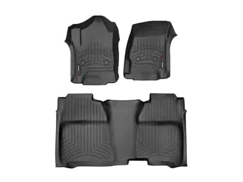FRONT/REAR FLOORLINERS BL CHEVROLET SILVERADO 2015-2017 FITS CREW CAB; VEHICLES WITH FLOOR MOUNTED S