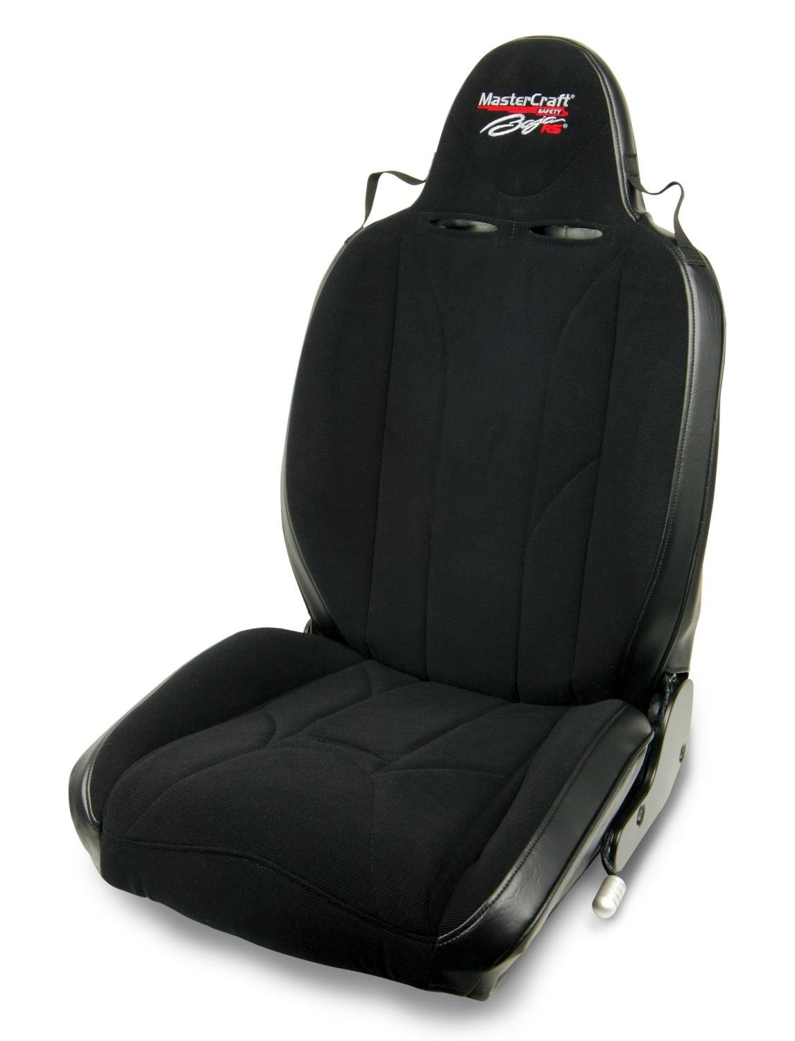 504024 MasterCraft Baja RS w/Fixed Headrest, Black w/Black Center & Black Side Panels, Recliner Lever Left, w/BRS Stitch Pattern