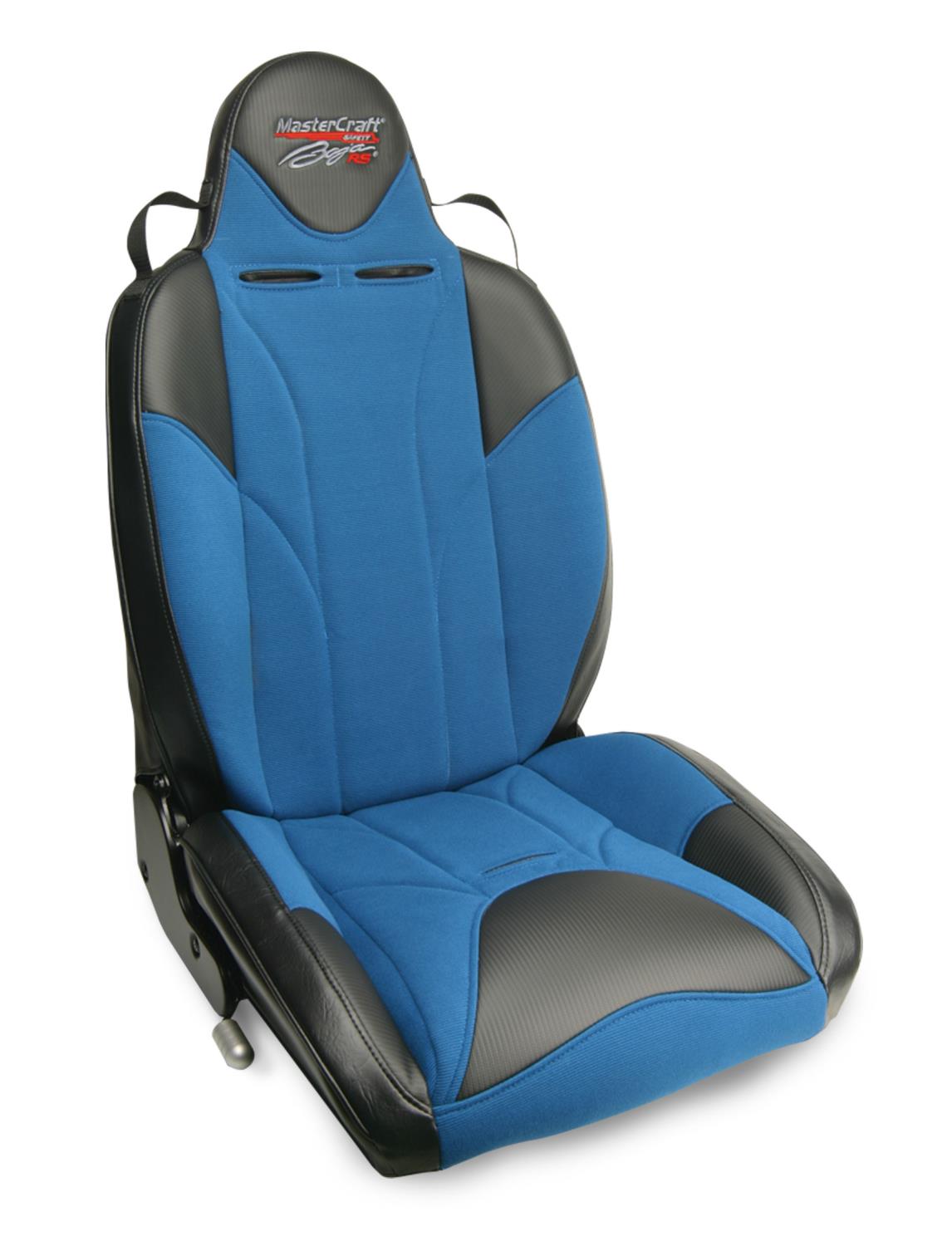 506123 MasterCraft Baja RS w/Fixed Headrest, DirtSport, Black w/Blue Center & Blue Side Panels, Recliner Lever Right