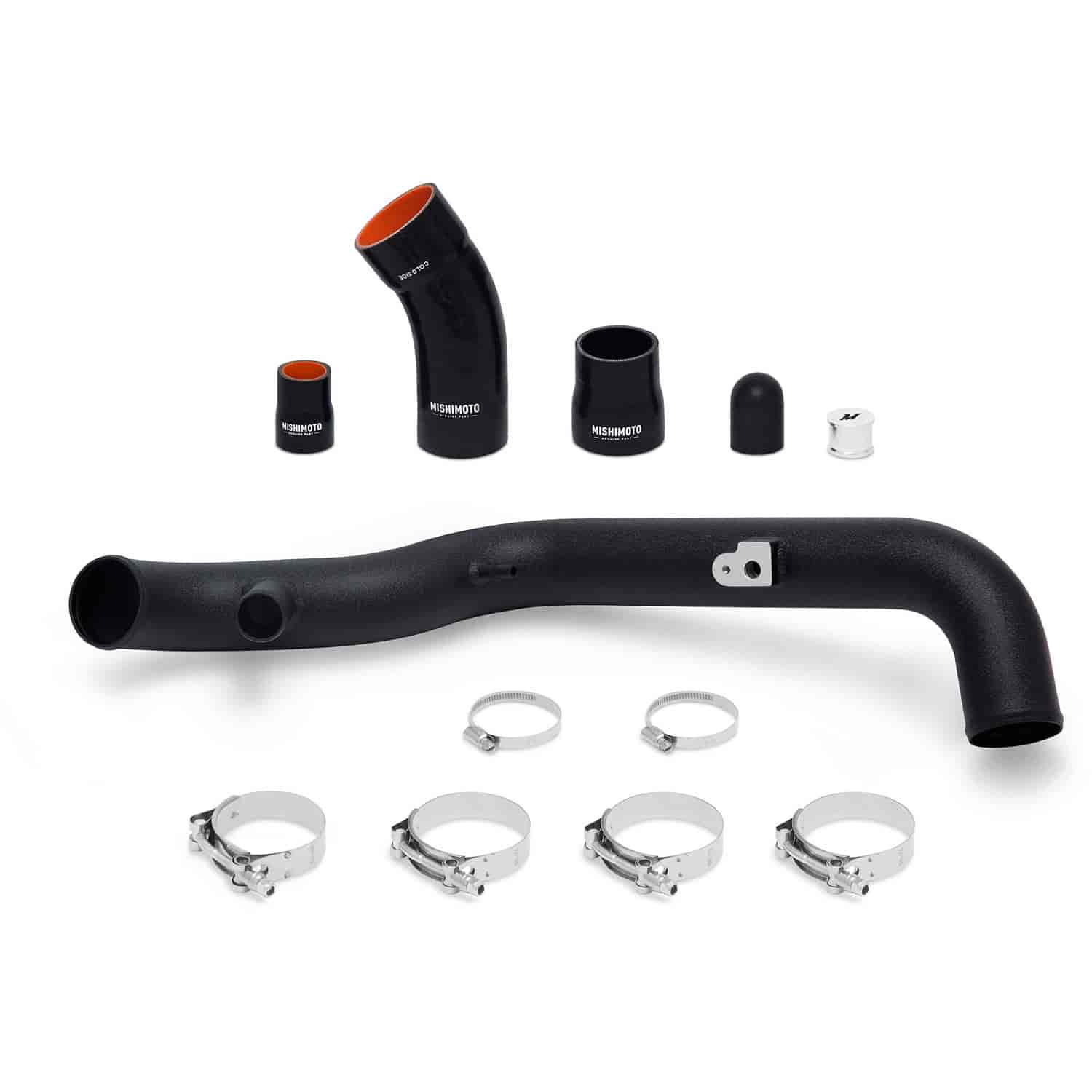 MMICP-FIST-14H Hot-Side Intercooler Pipe and Boot Kit for 2014-2019 Ford Fiesta ST 1.6L [Wrinkle Black]