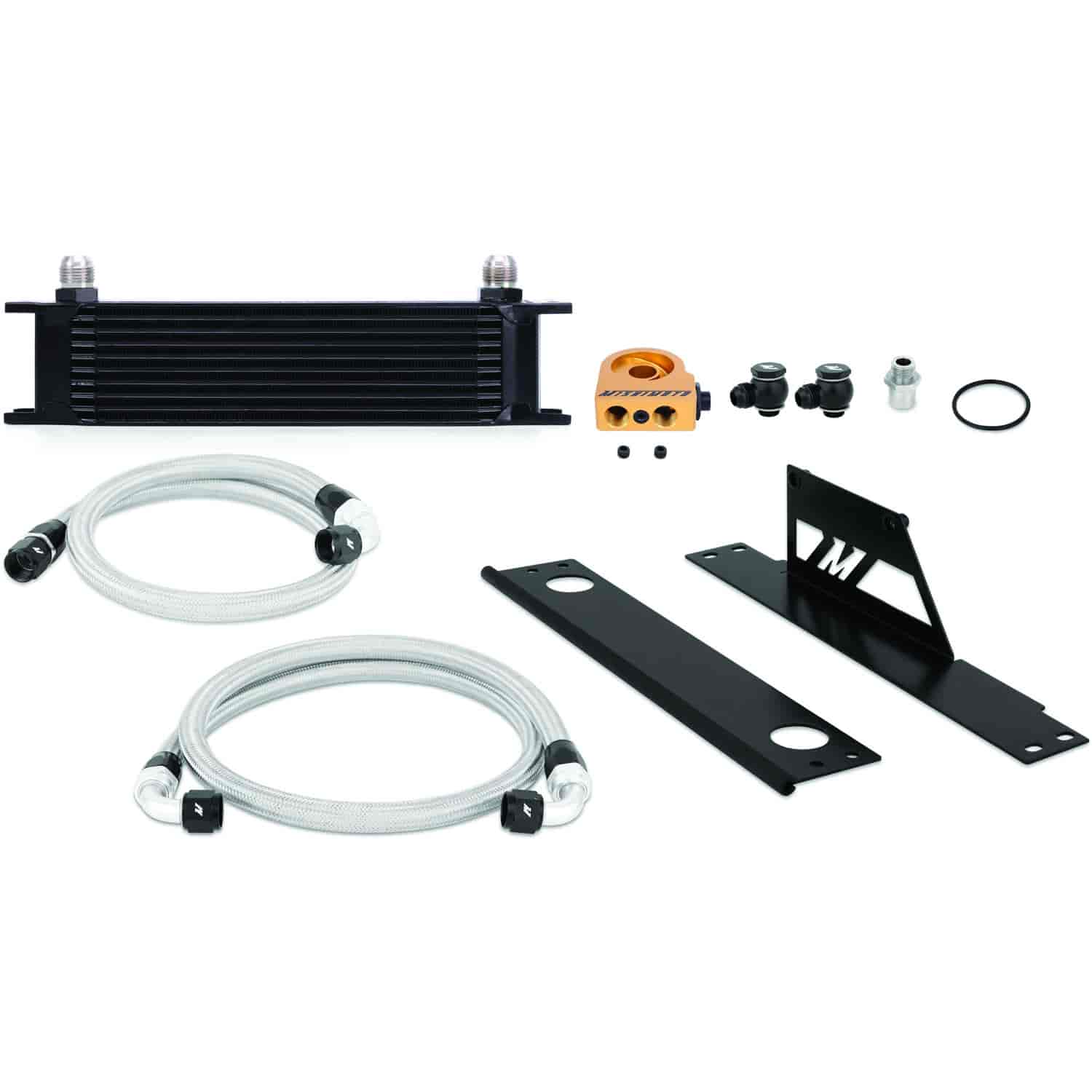 Subaru WRX and STI Thermostatic Oil Cooler Kit Black - MFG Part No. MMOC-WRX-01TBK