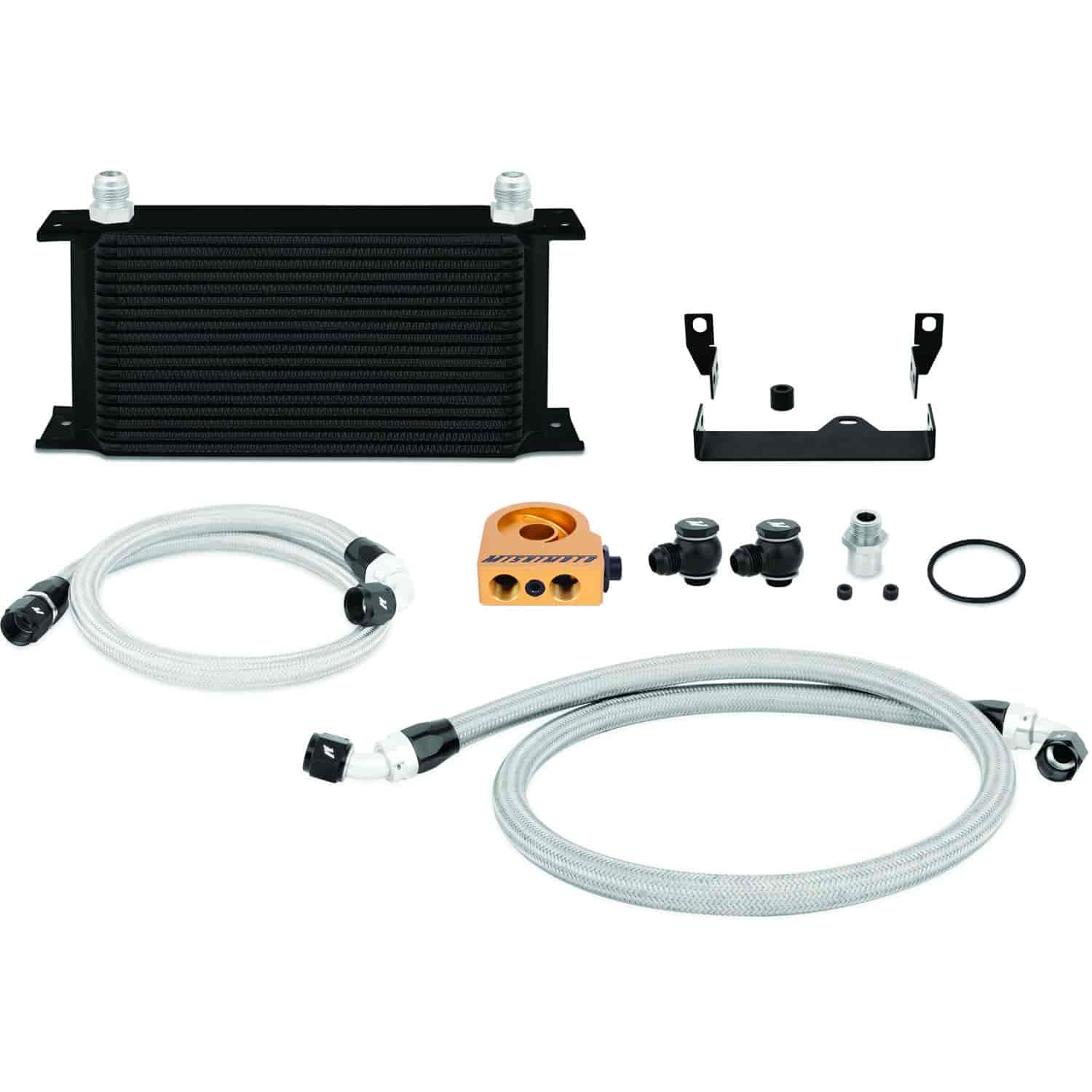 Subaru WRX/STi Thermostatic Oil Cooler Kit Black - MFG Part No. MMOC-WRX-06TBK
