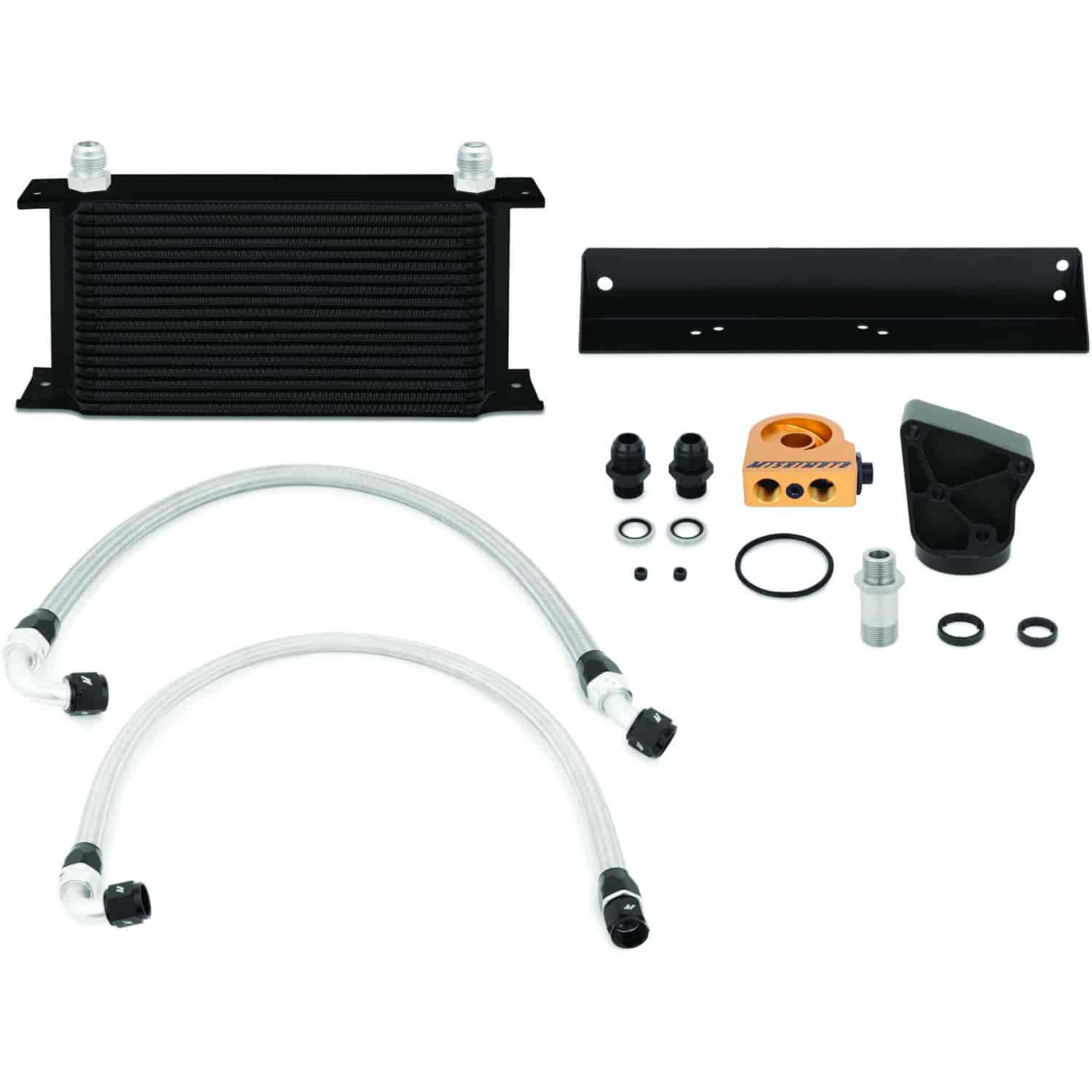 Hyundai Genesis Coupe 3.8L Thermostatic Oil Cooler Kit Black - MFG Part No. MMOC-GEN6-10TBK