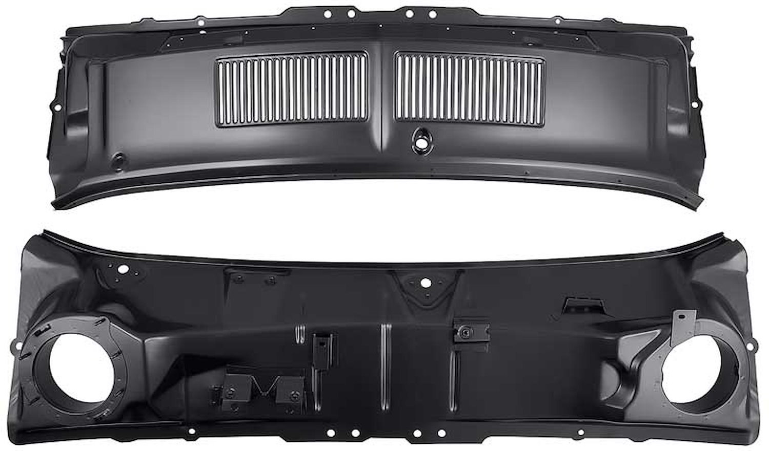 02011B Cowl Grill Panel Assembly 1967-68 Mustang; 2 Piece Set