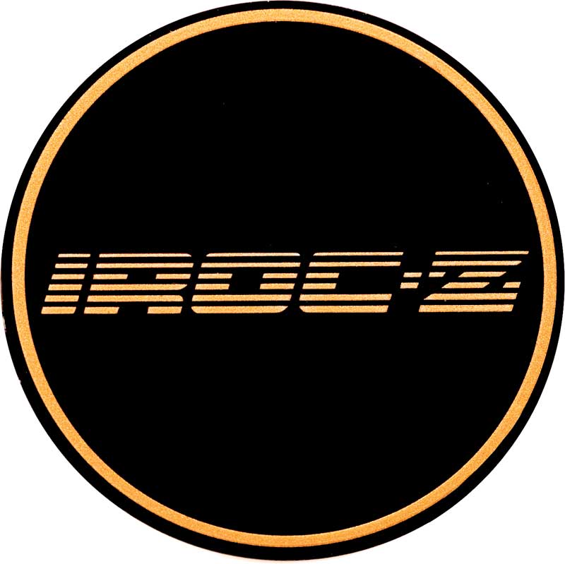 10087755 Center Cap Insert Emblem 1988 Camaro; IROC-Z Gold; Aluminum Wheel