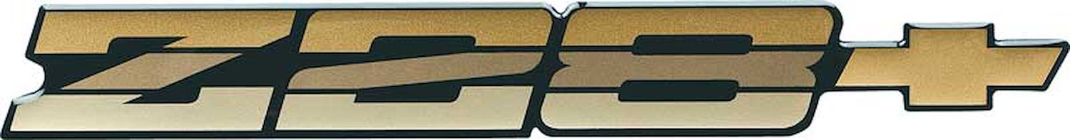14083667 Rear Panel Emblem 1985-87 Camaro Z28; Dark Gold