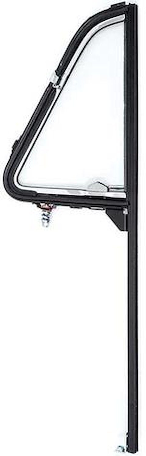 14844 Vent Window Assembly 1951-55 Chevrolet, GMC Truck; with Black Division Bar; Clear Glass; LH