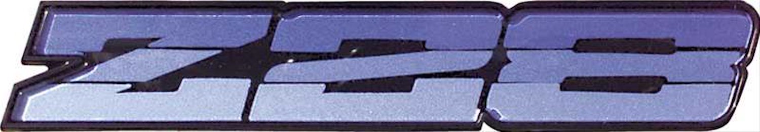 20615650 Rocker Panel Emblem 1986-87 Camaro Z28; Dark Blue Metallic