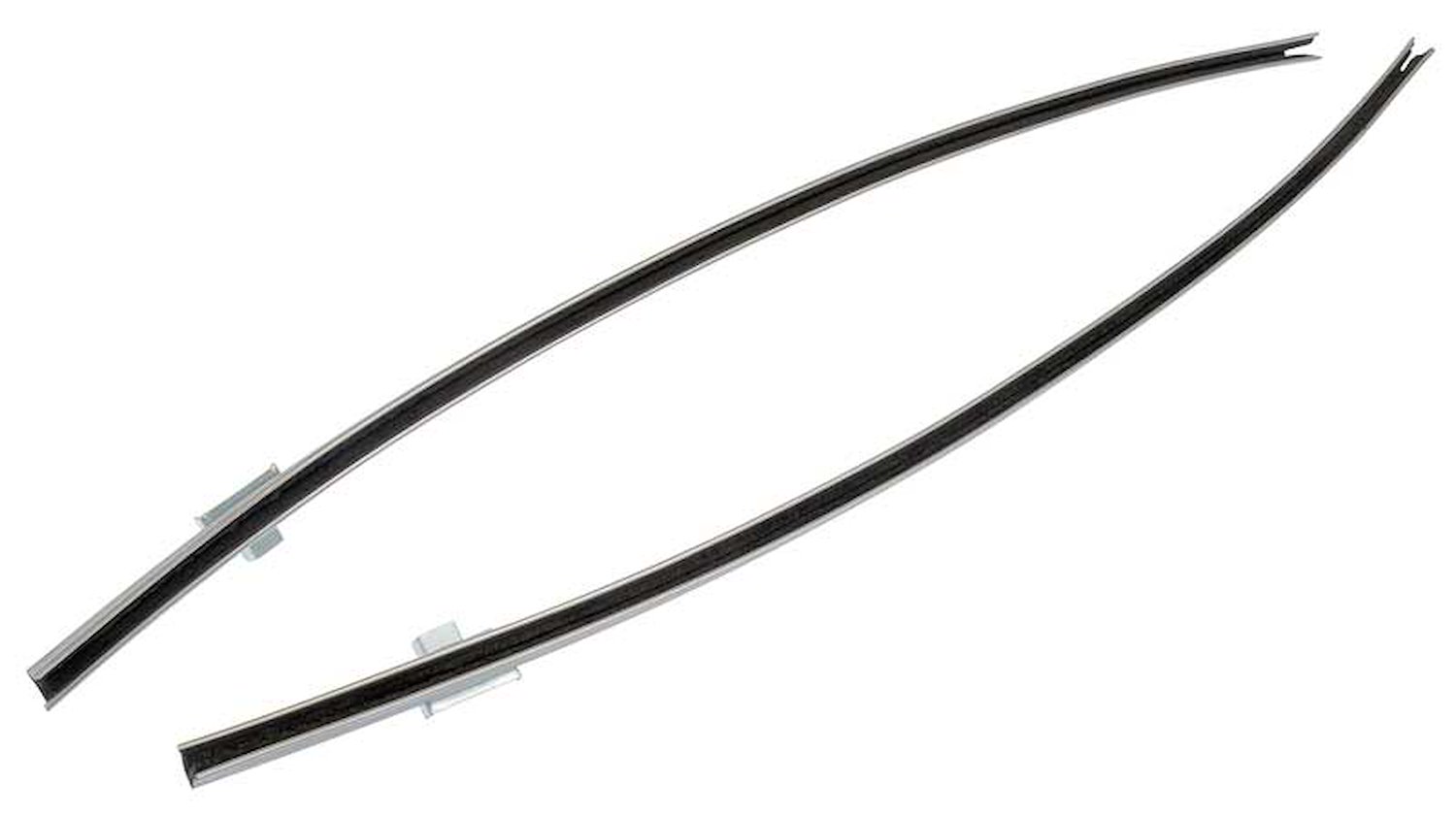 21538AR Door Glass Run Channel Set 1964-66 Ford Mustang; With Felt Weatherstrips