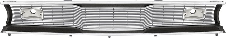 3573721 Front Grill Assembly 1970-72 Duster, Valiant, Scamp; Black Surround; with Silver Grill Bars