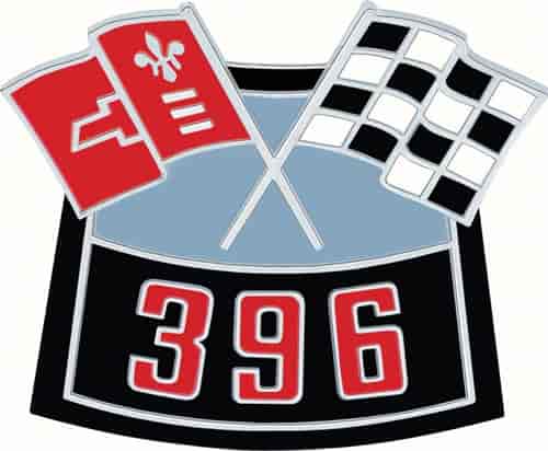 Air Cleaner 396 Crossed Flags Emblem - Die-Cast