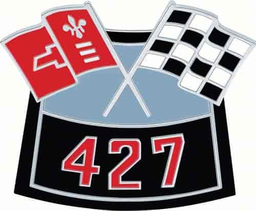 Air Cleaner 427 Crossed Flags Emblem - Die-Cast