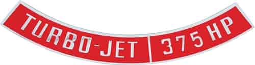 OER&reg; Die-Cast Turbo-Jet 375 HP Air Cleaner Emblem