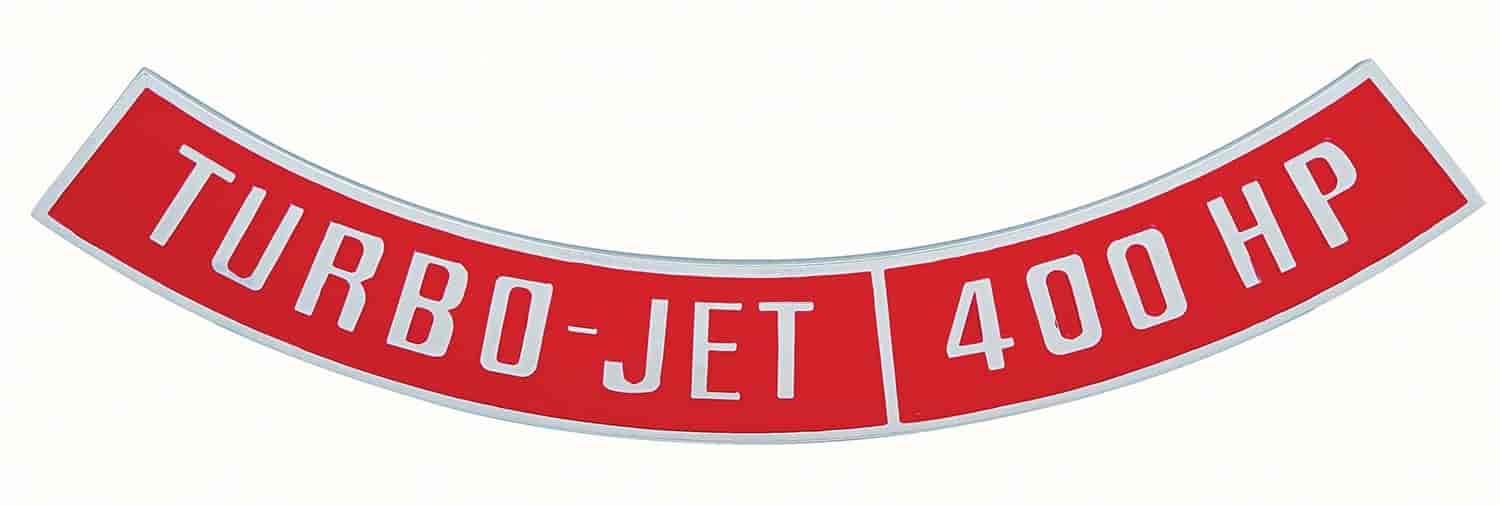 OER® Die-Cast Turbo-Jet 400 HP Air Cleaner Emblem
