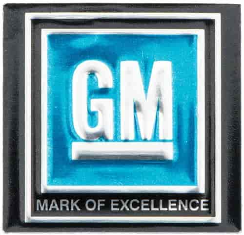 GM Mark of Excellence Seat Belt Buckle Decal 1968-72 GM Cars & Trucks Blue